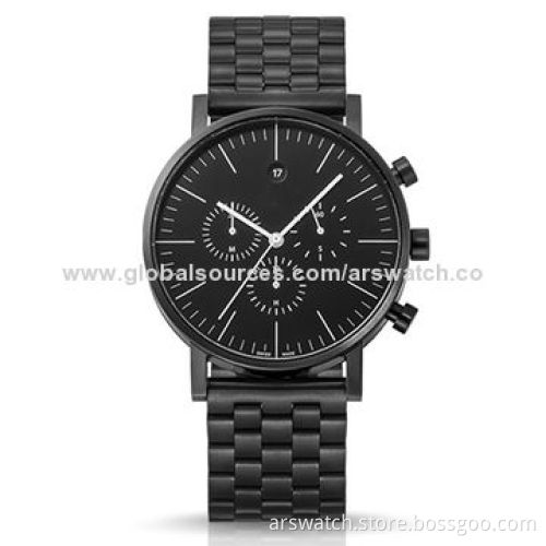 Chronograph Wristwatches, 361L Stainless Steel Case, 5ATM Waterproof
